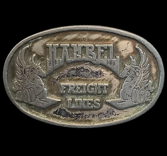 Vintage Hambel Freight Lines Belt Buckle – Trucking / Transportation Promo Buckle