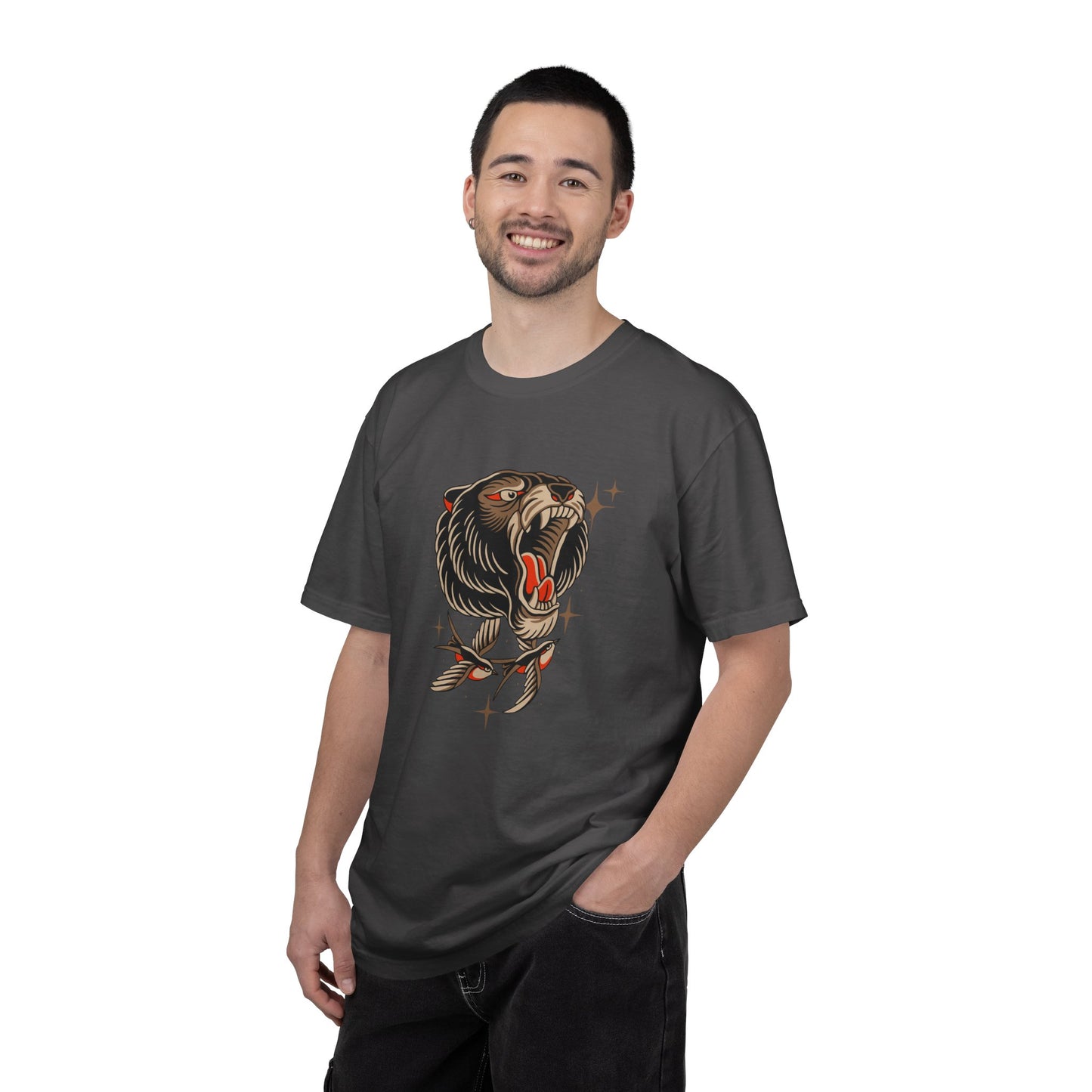 Roaring Bear Tattoo Tee — Unisex Graphic Animal T-Shirt