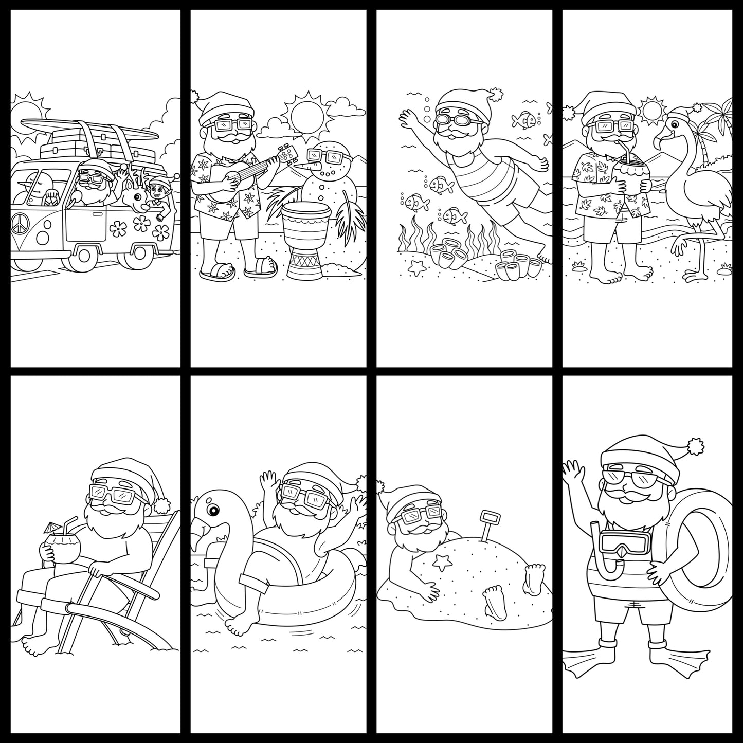 ✨ Christmas Coloring Book Bundle – 5 Digital Downloadable Coloring Books ✨