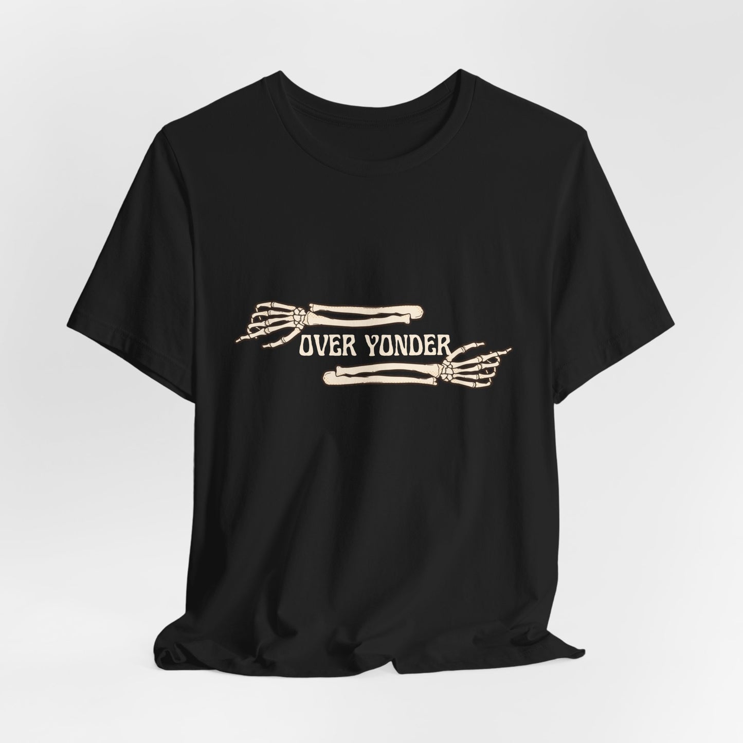 Over Yonder Tee — Vintage Skeleton Arms Graphic T-Shirt