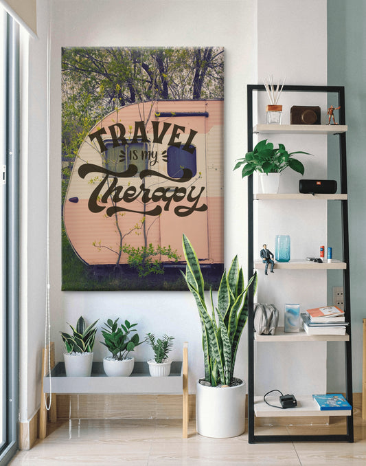 "Travel is My Therapy" Art Print: Modern Wall Decor  (Digital Download)