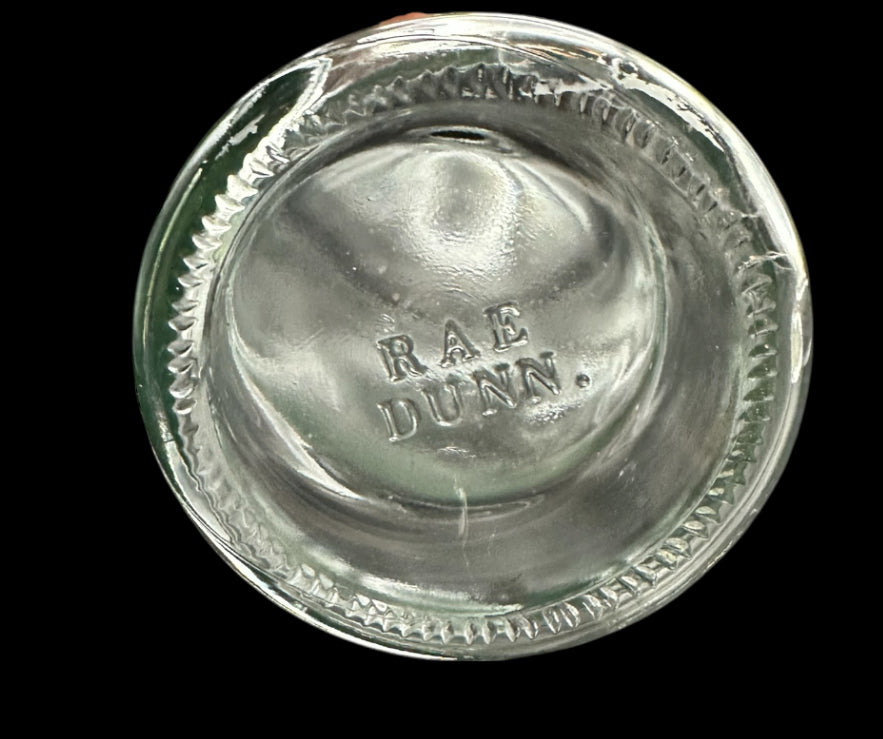 Rae Dunn “GULP” Embossed Glass Bottle (Missing Cork)