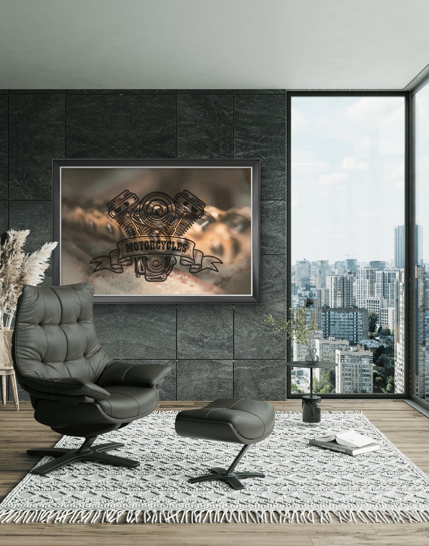 "Motorcycles" Art Print: Modern Wall Decor  (Digital Download)