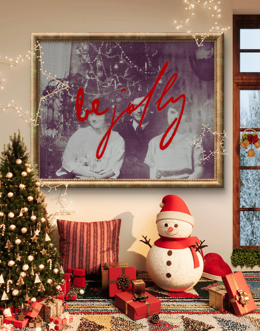 "Vintage Be Jolly" Art Print: Modern Wall Decor  (Digital Download)