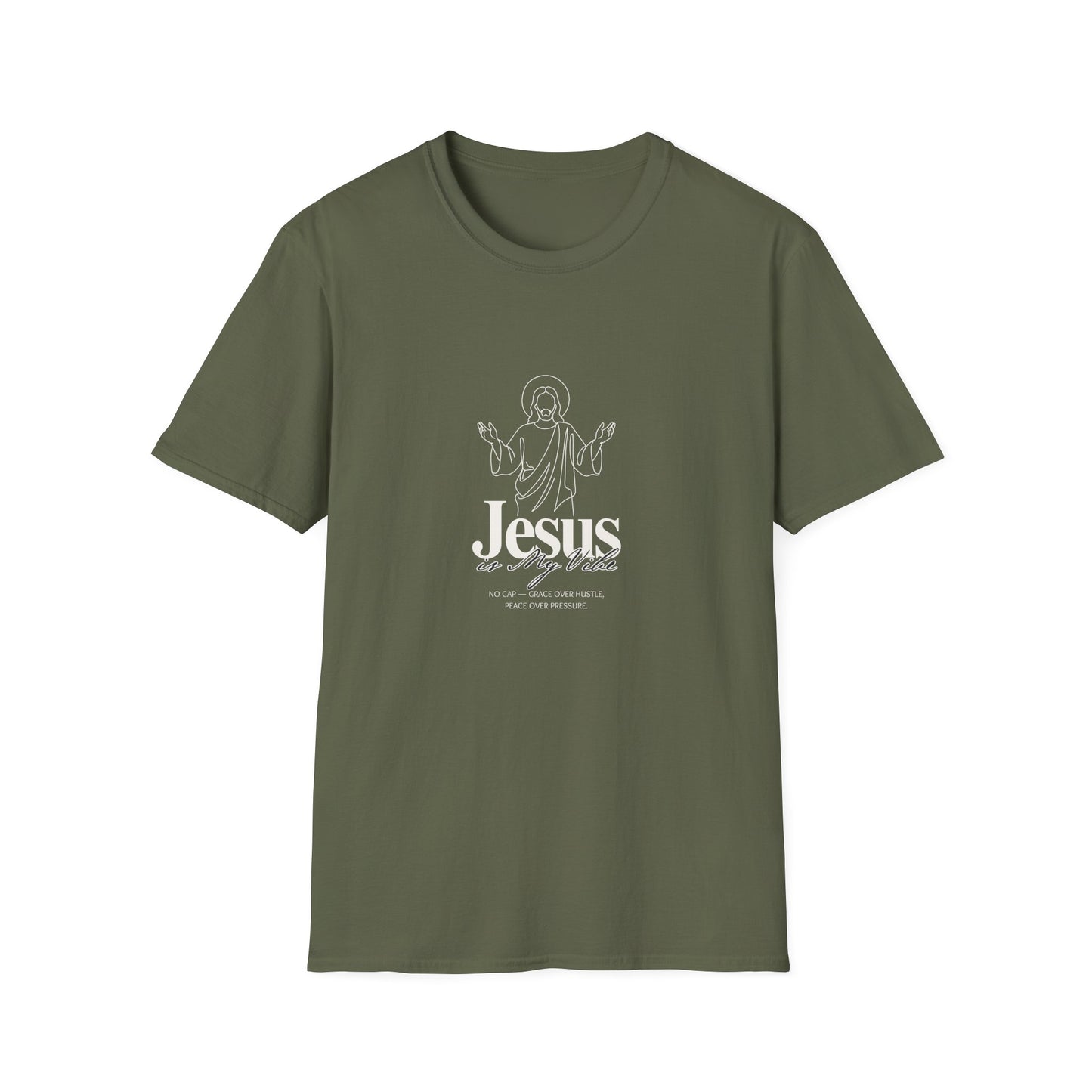 Jesus Line Art T-Shirt — Minimal Christian Faith Tee
