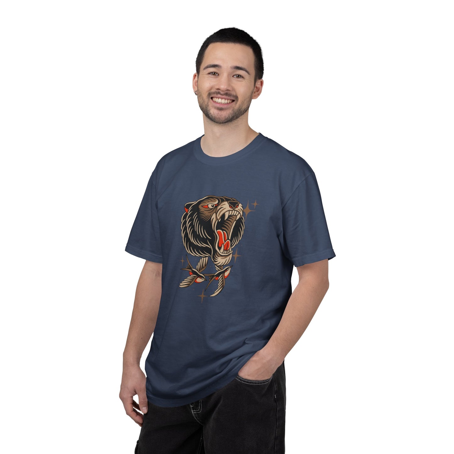 Roaring Bear Tattoo Tee — Unisex Graphic Animal T-Shirt