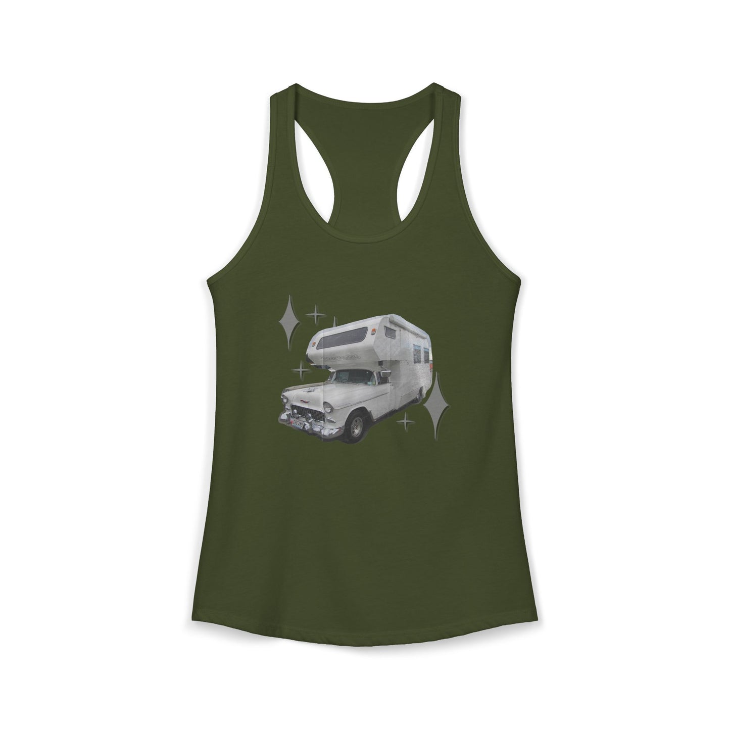 Vintage Glam Camping Women's Ideal Racerback Tank