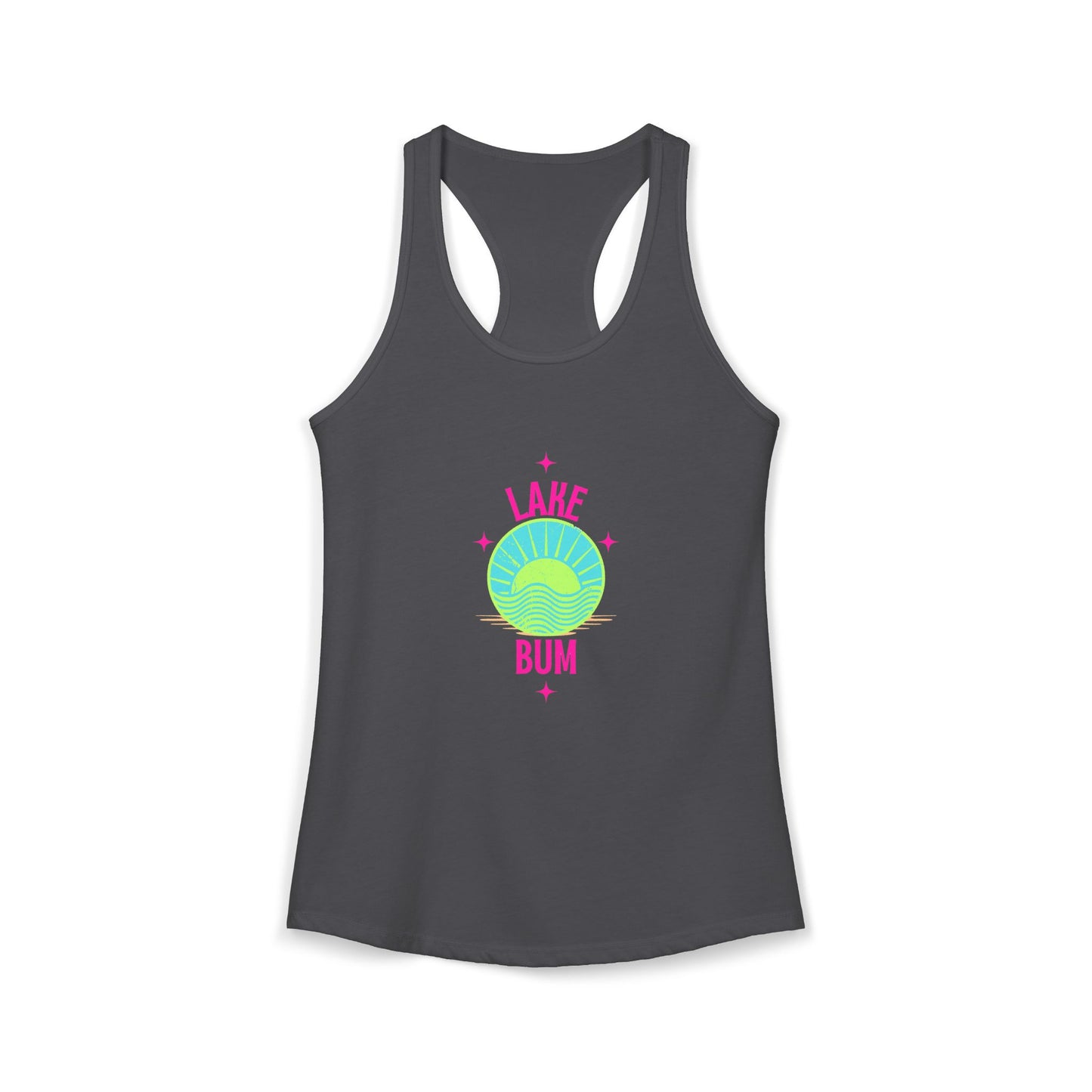 "Lake Bum" Women's Ideal Racerback Tank