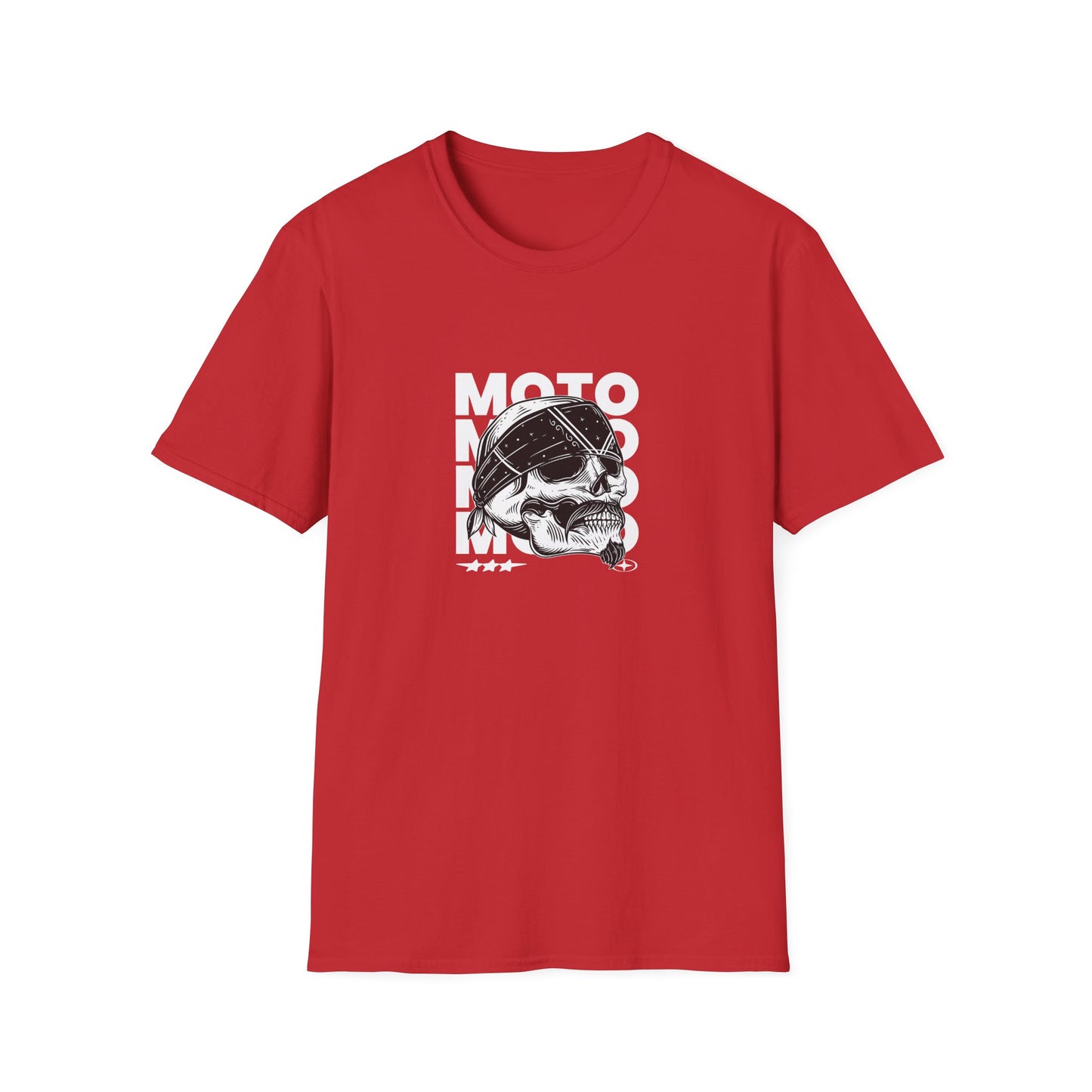 Moto Skull T-Shirt — Vintage Biker Skull Graphic Tee