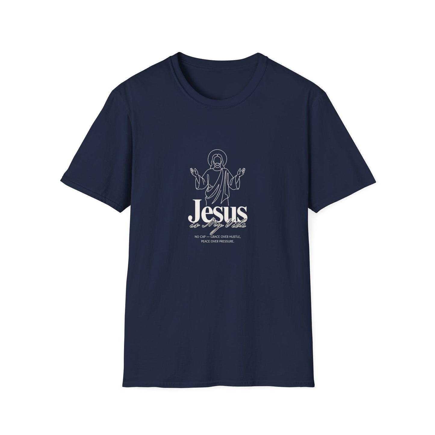 Jesus Line Art T-Shirt — Minimal Christian Faith Tee