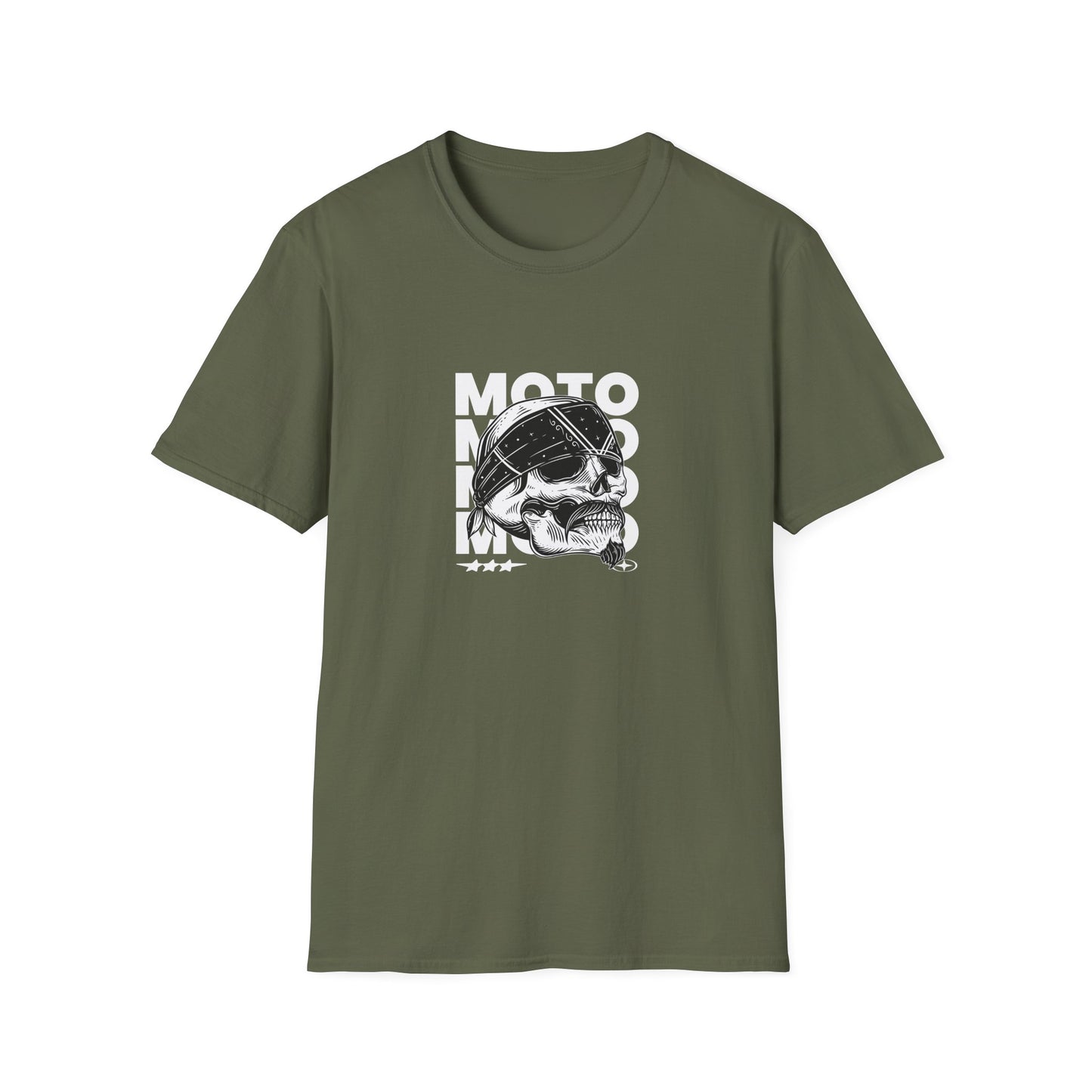 Moto Skull T-Shirt — Vintage Biker Skull Graphic Tee
