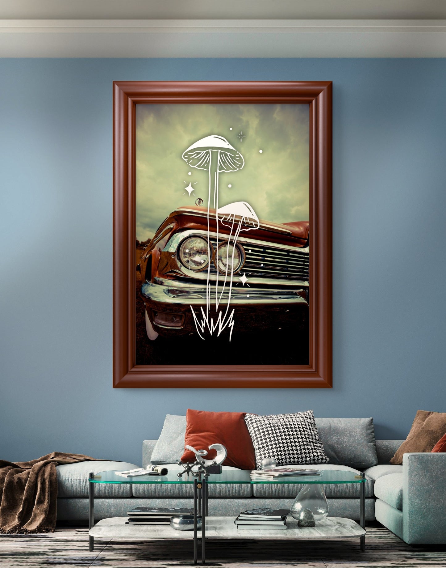 "Classic Mushrooms" Art Print: Modern Wall Decor  (Digital Download)