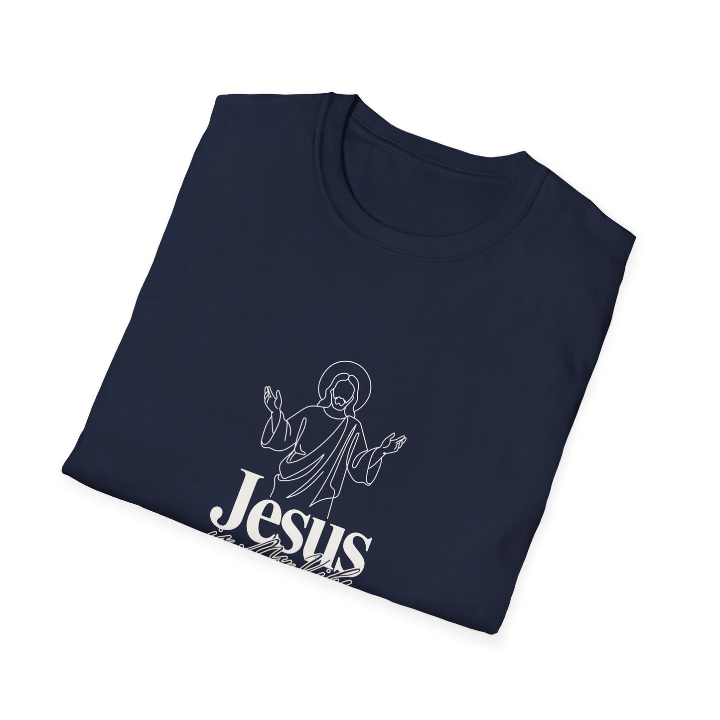 Jesus Line Art T-Shirt — Minimal Christian Faith Tee