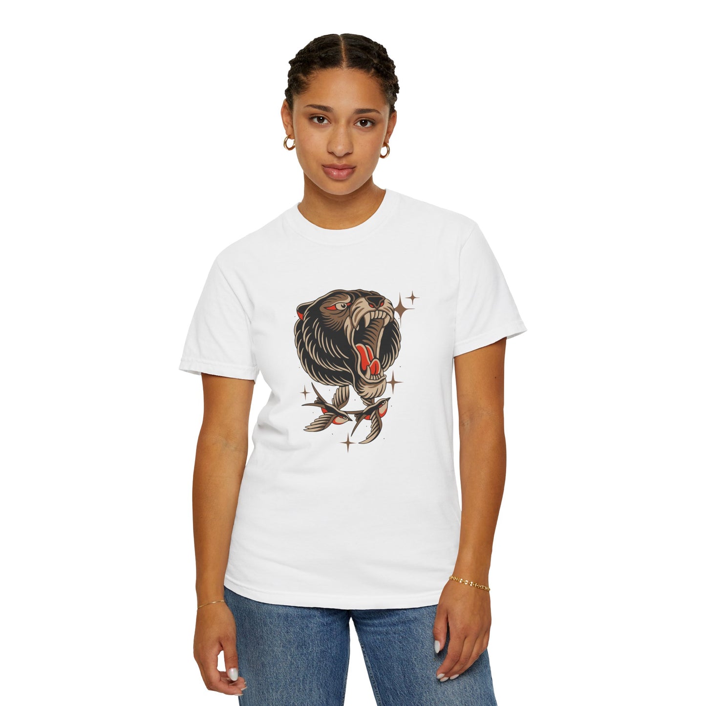 Roaring Bear Tattoo Tee — Unisex Graphic Animal T-Shirt