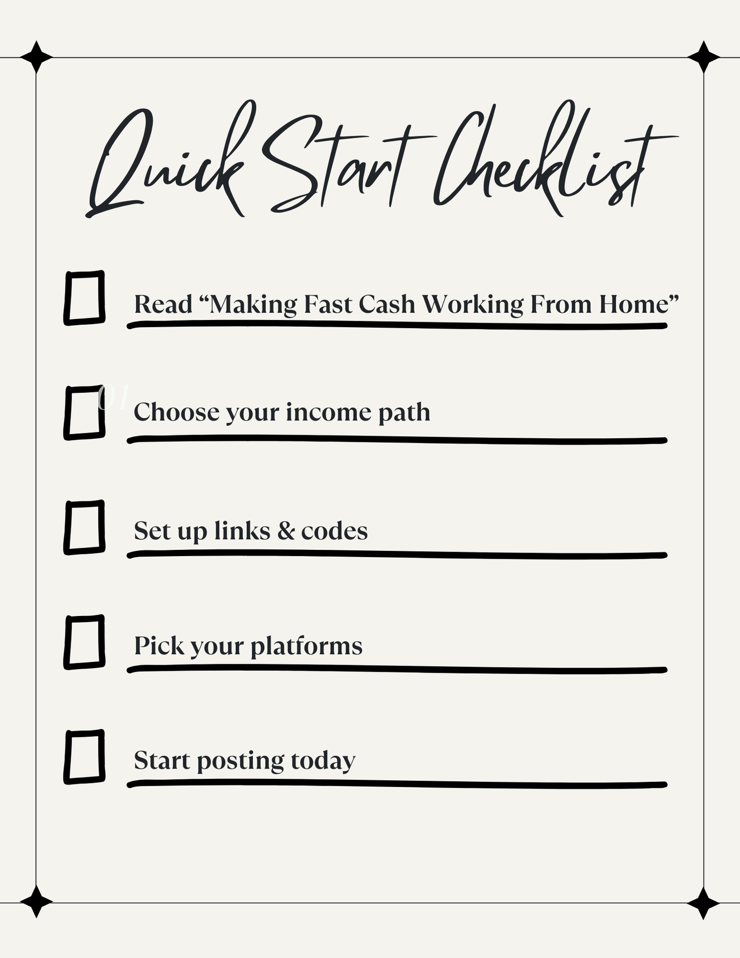 "Fast Cash Starter Bundle" E-Book Set