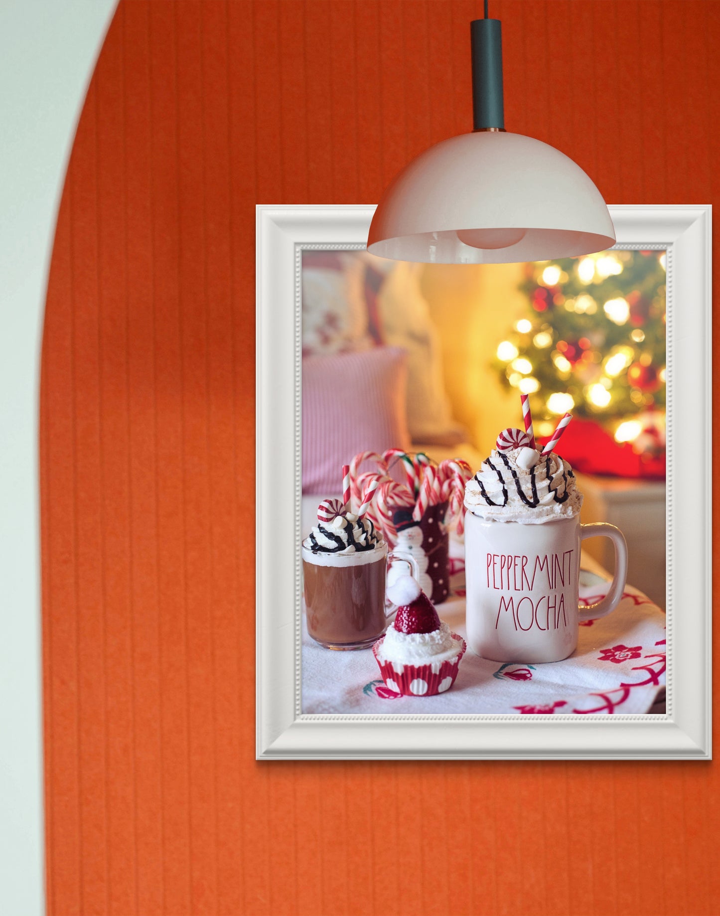 "Peppermint Mocha" Art Print: Modern Wall Decor  (Digital Download)