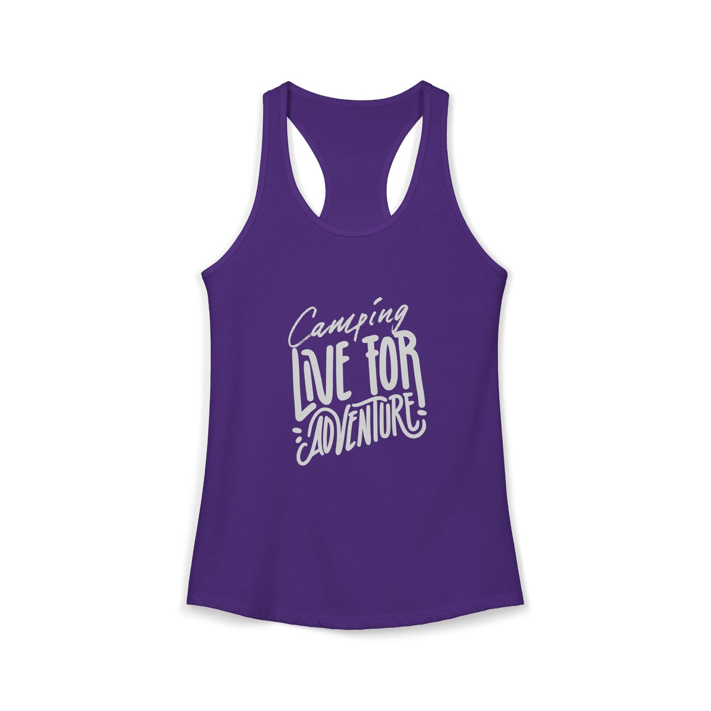 Women's Ideal Racerback Tank "Camping Live for Adventure"