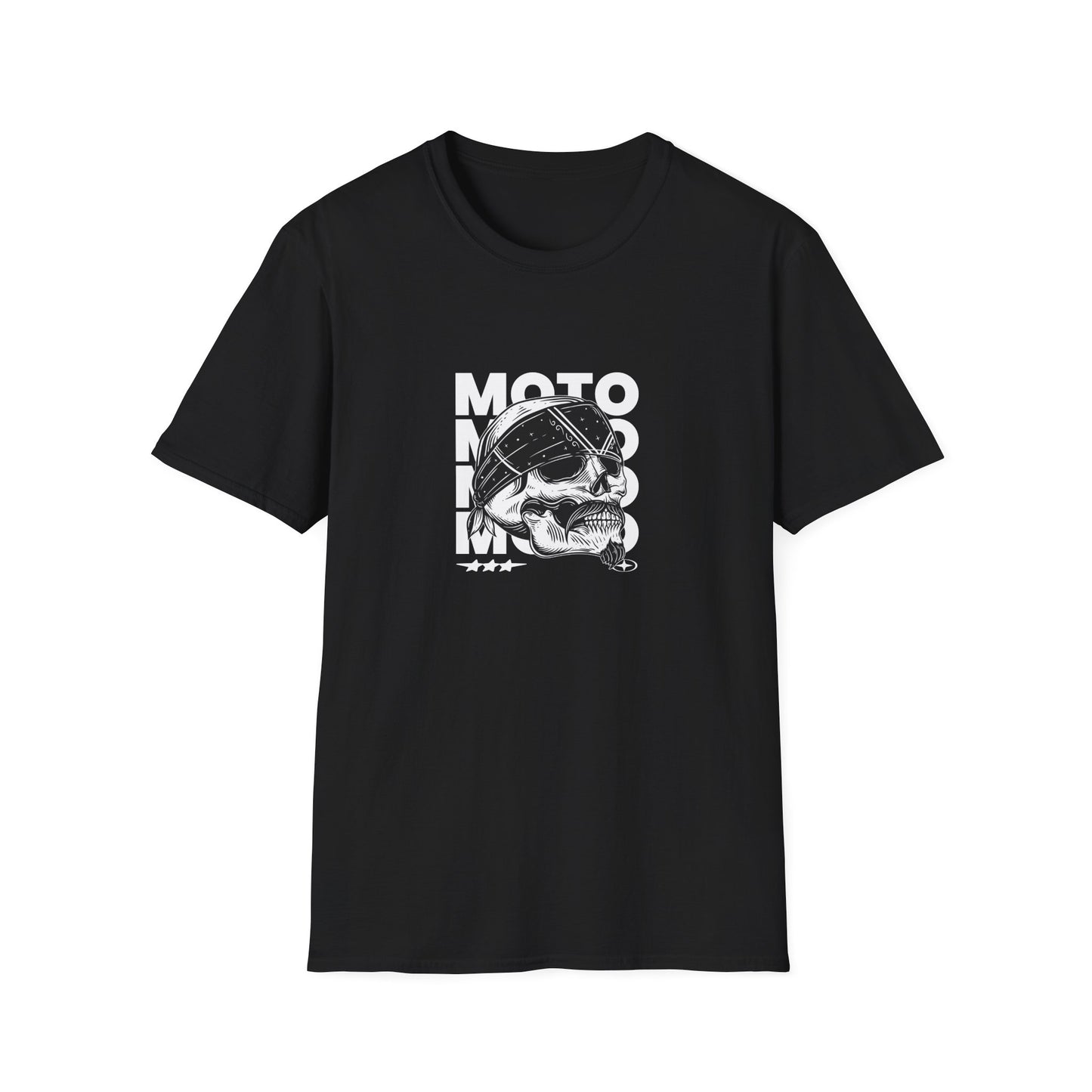 Moto Skull T-Shirt — Vintage Biker Skull Graphic Tee
