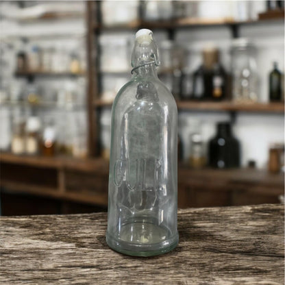 Rae Dunn “GULP” Embossed Glass Bottle (Missing Cork)
