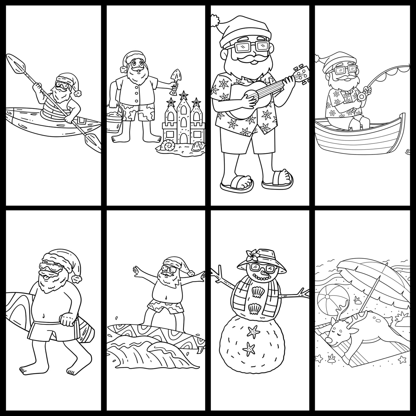 ✨ Christmas Coloring Book Bundle – 5 Digital Downloadable Coloring Books ✨