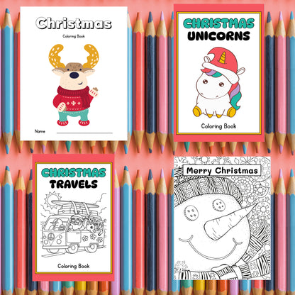 ✨ Christmas Coloring Book Bundle – 5 Digital Downloadable Coloring Books ✨