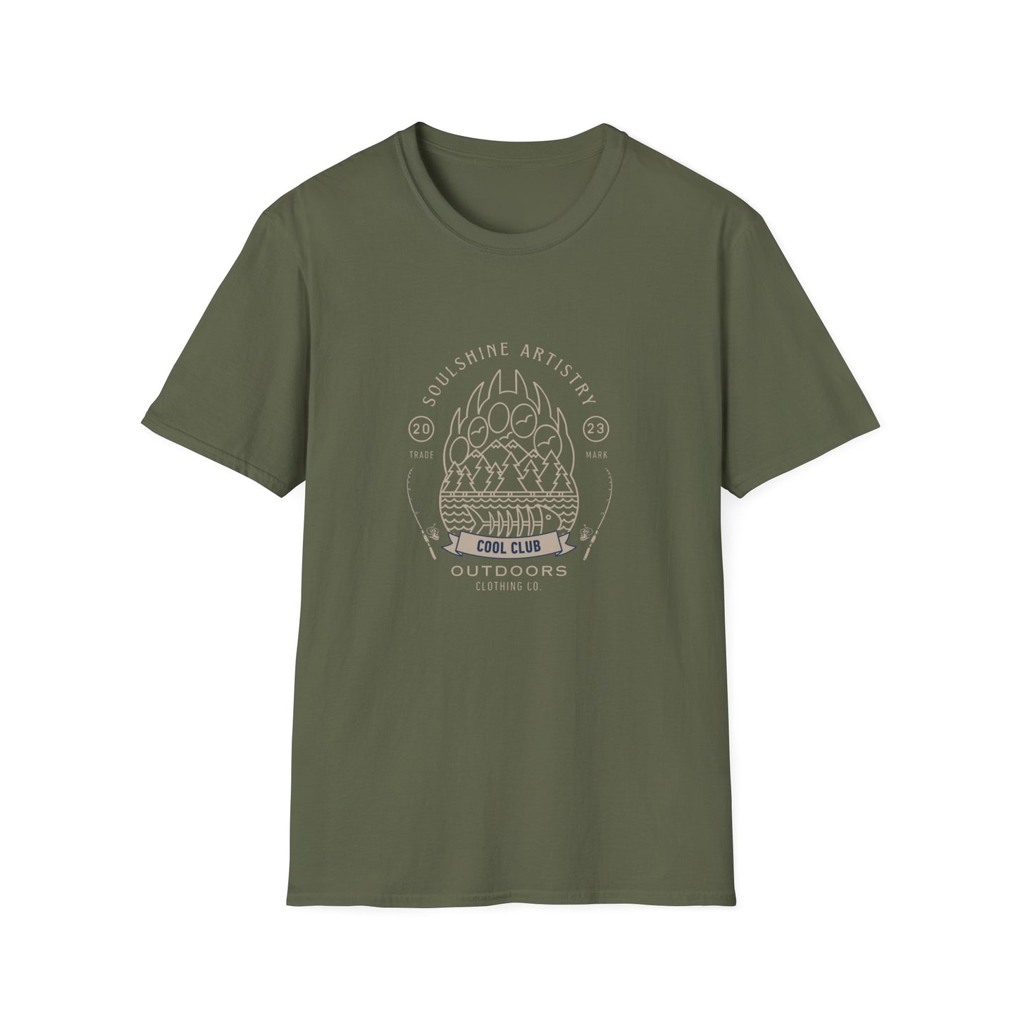 Outdoors Campfire Graphic T-Shirt — 'Soulshine Artistry' Vintage Adventure Tee