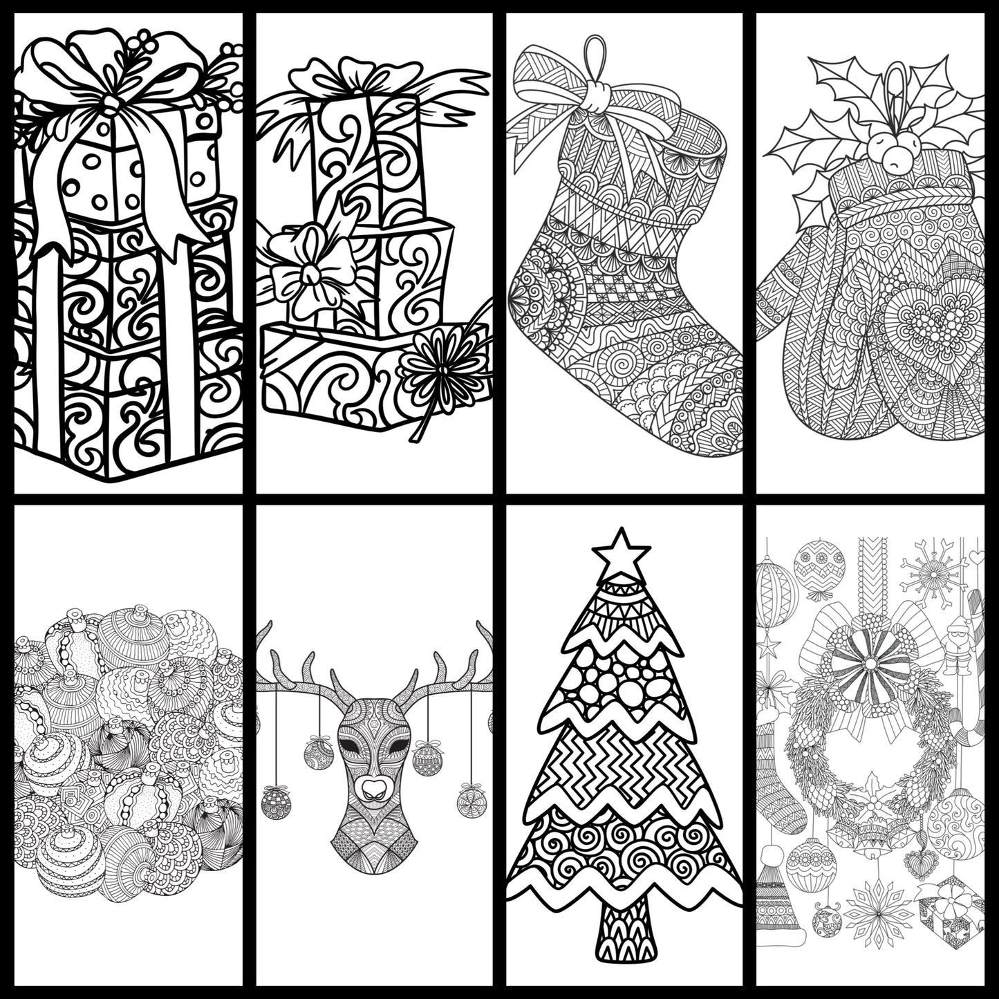 ✨ Christmas Coloring Book Bundle – 5 Digital Downloadable Coloring Books ✨