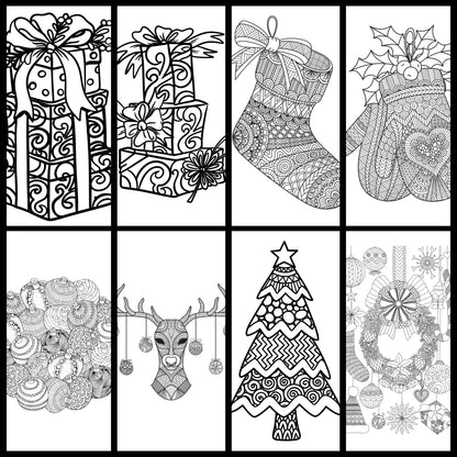 ✨ Christmas Coloring Book Bundle – 5 Digital Downloadable Coloring Books ✨