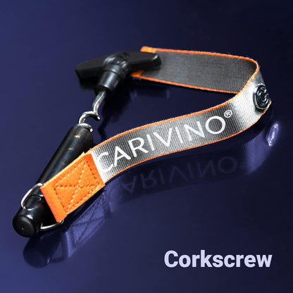 Carivino 750mL Travel Wine Flask with Two Cups, Built in Aerator, Ceramic Lined Vacuum Insulated Wine Bottle Gift (Ayoka Pearl White) Color:Metallic Akoya Pearl