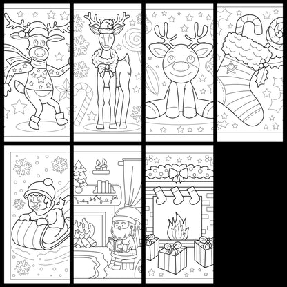 ✨ Christmas Coloring Book Bundle – 5 Digital Downloadable Coloring Books ✨