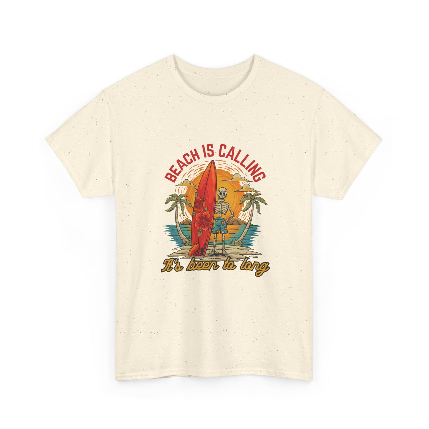 Beach Is Calling T-Shirt – Vintage Surf Skull Graphic Tee