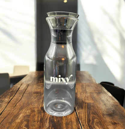 Mixy Glass Carafe – Modern Drink Pitcher (Missing Lid)