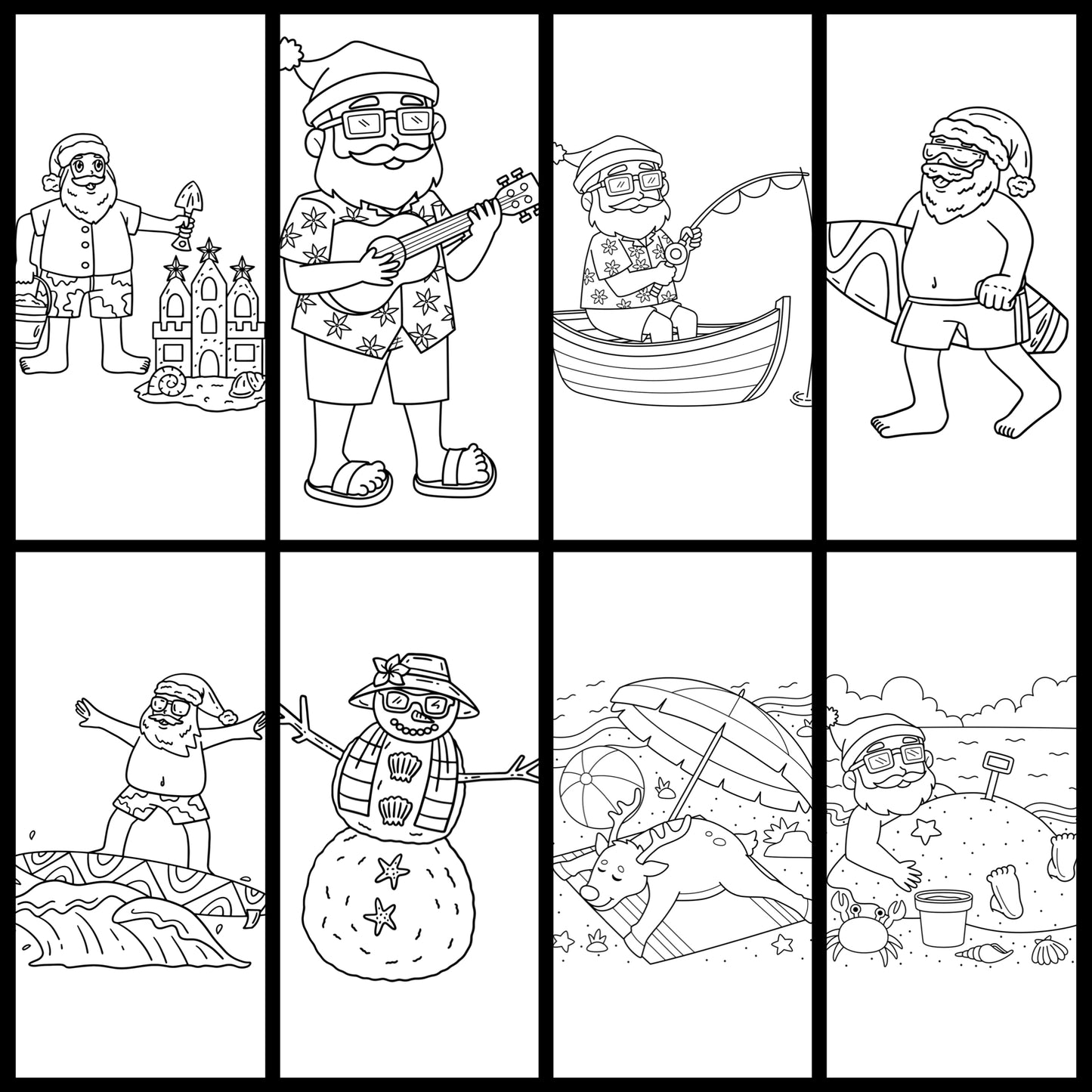 ✨ Christmas Coloring Book Bundle – 5 Digital Downloadable Coloring Books ✨