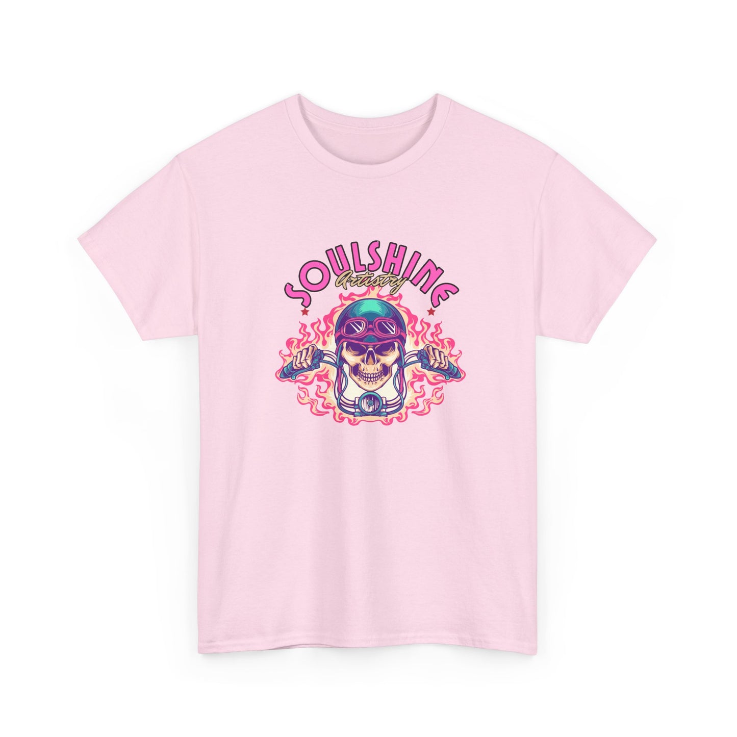 Soulshine Skull Tee — Retro Neon Skull Graphic T-Shirt