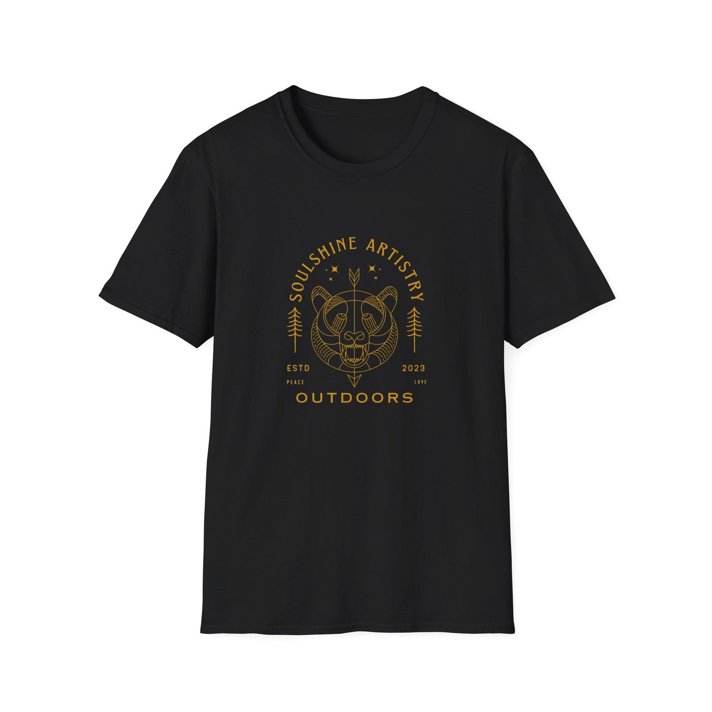 Outdoors SoulShine Artistry Graphic Tee — Vintage Nature Skull Design