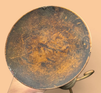 Vintage Metal Candle Holder – Heavy Scrollwork Iron Stand