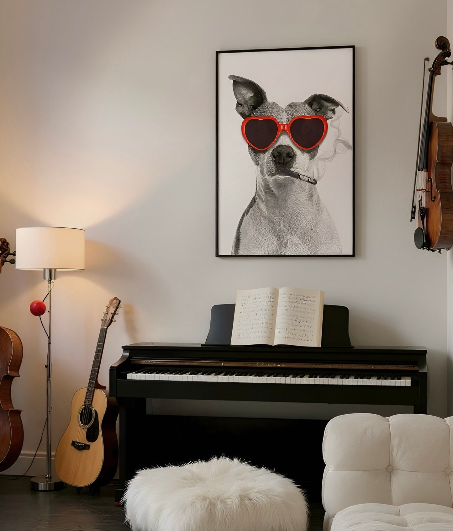 "That's Dog Smoke" Art Print: Modern Wall Decor Dog (Digital Download)