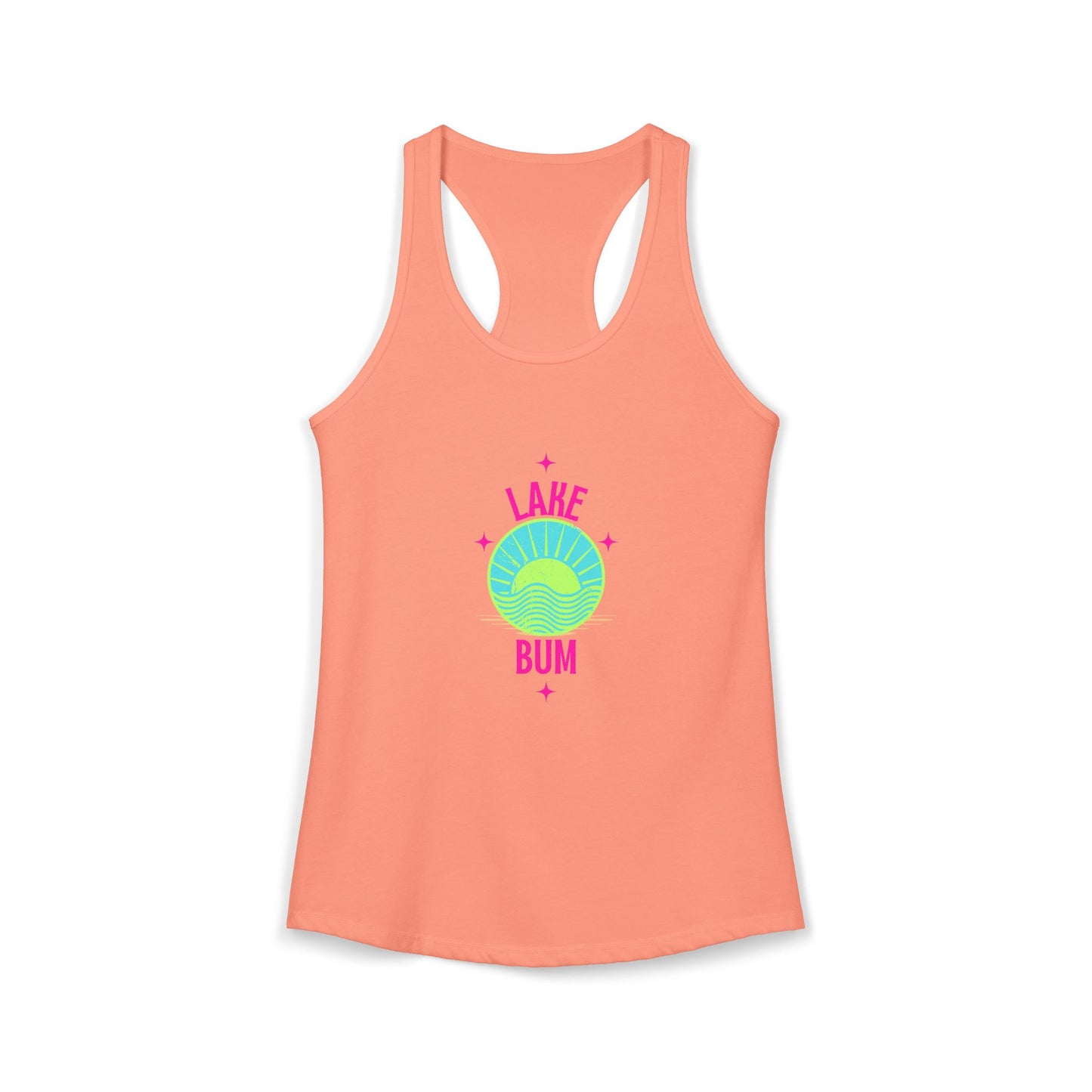 "Lake Bum" Women's Ideal Racerback Tank