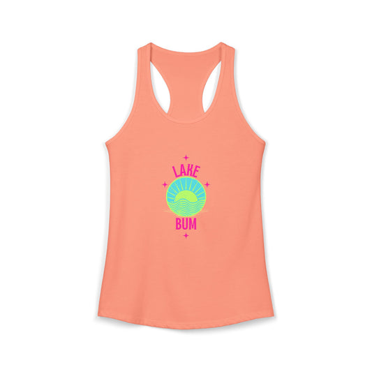 "Lake Bum" Women's Ideal Racerback Tank