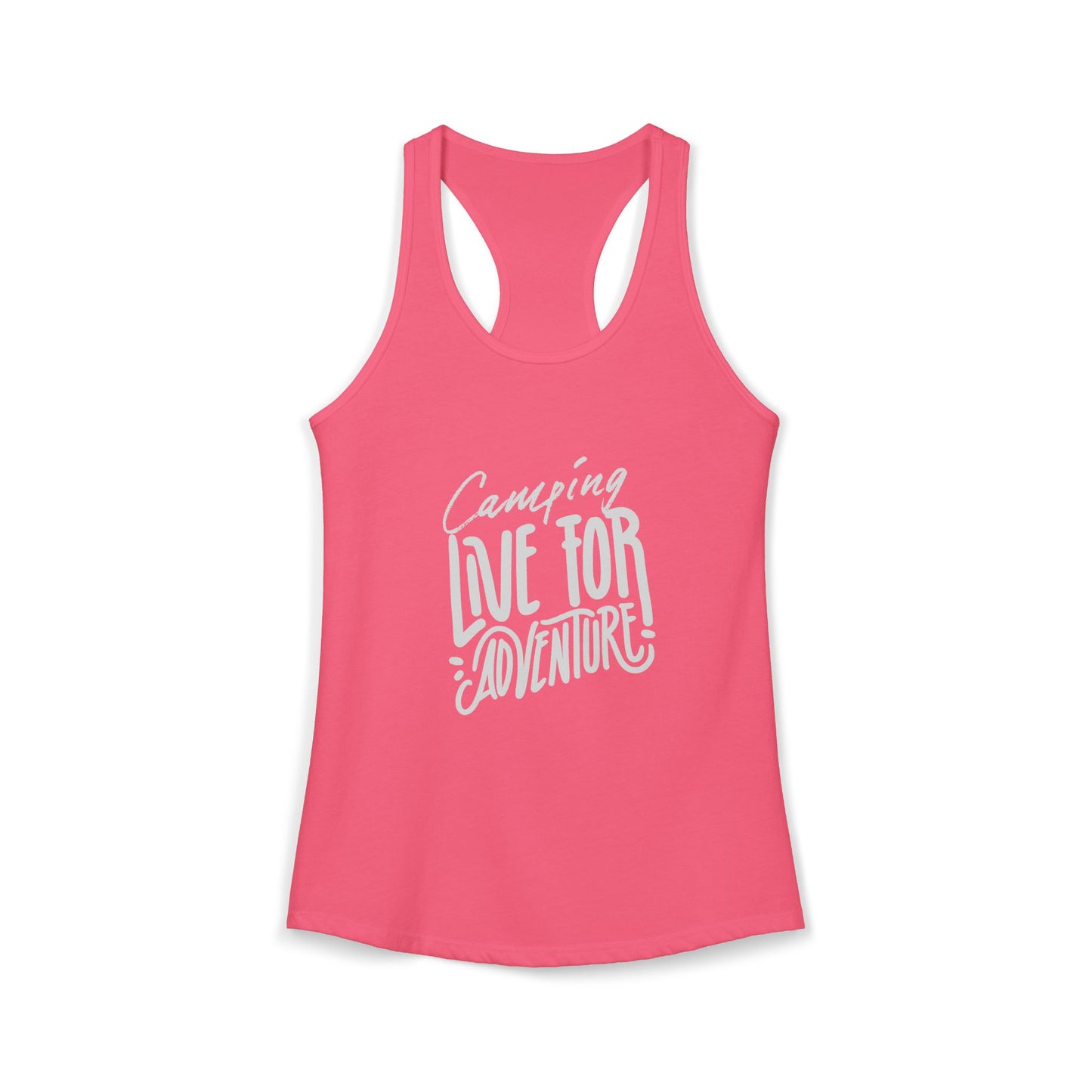 Women's Ideal Racerback Tank "Camping Live for Adventure"