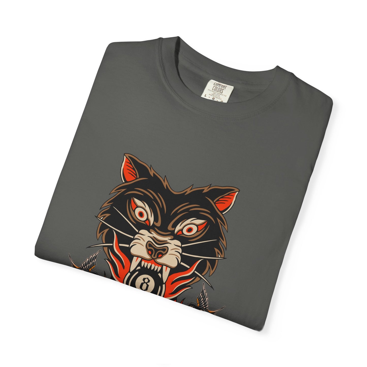 Wolf Skull T-Shirt — Vintage Unisex Tattoo Style Biker Graphic Tee