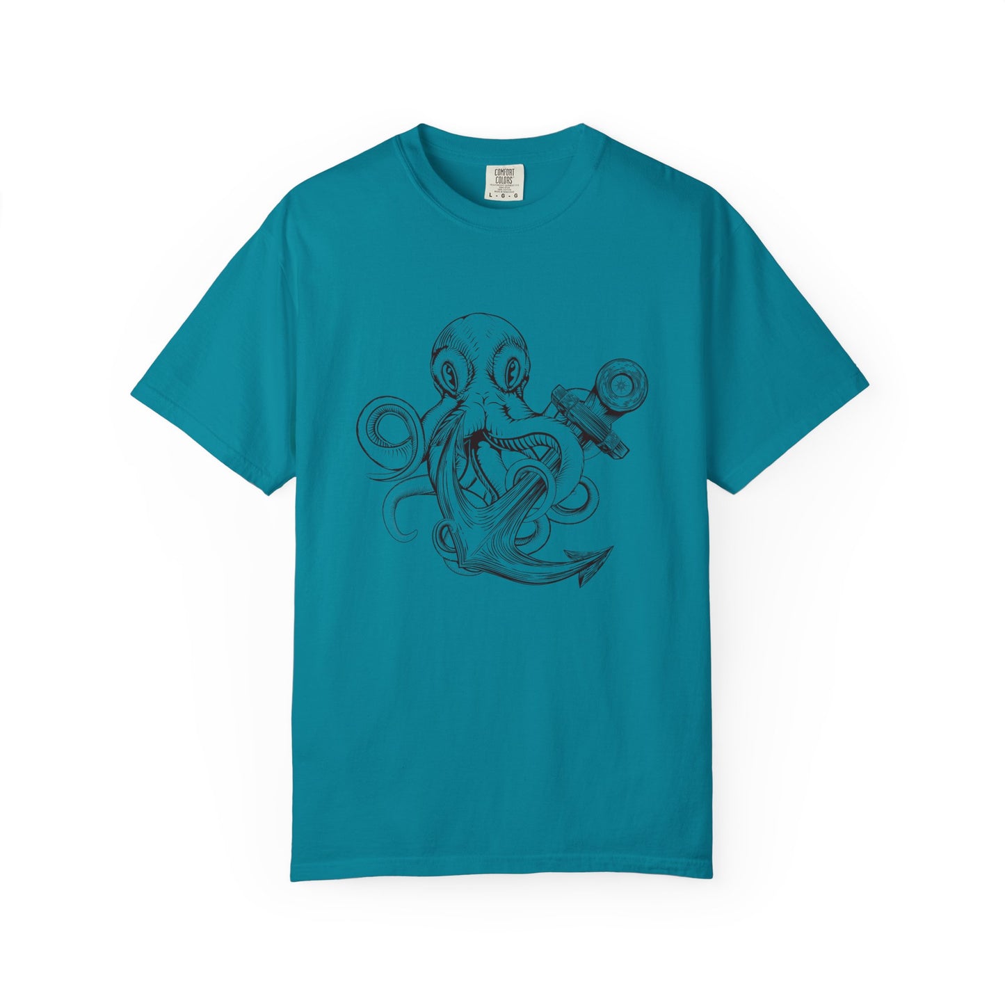 Octopus Anchor T-Shirt — Unisex Nautical Vintage Ink Illustration
