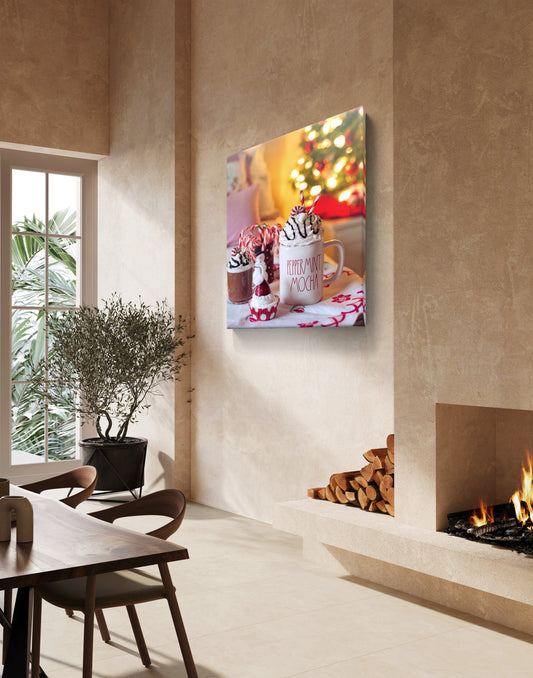 "Peppermint Mocha" Art Print: Modern Wall Decor  (Digital Download)