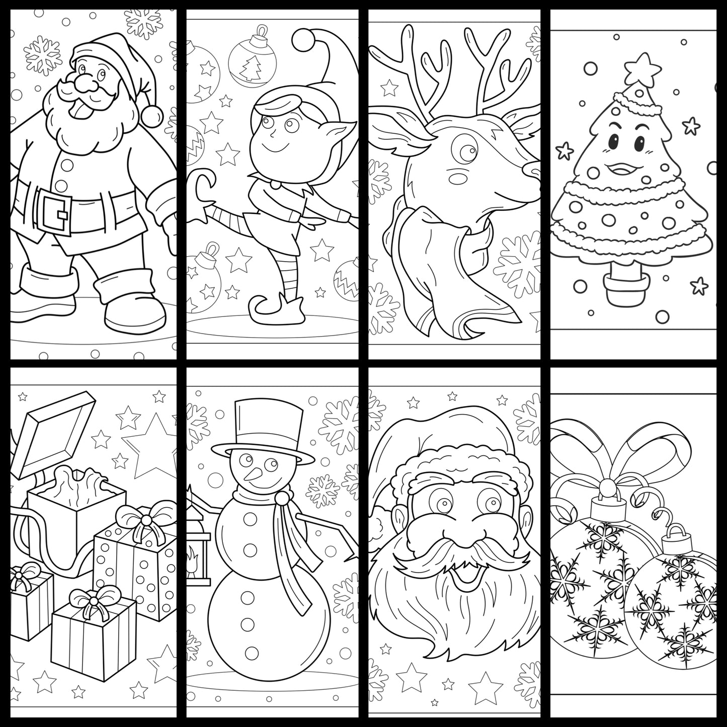 ✨ Christmas Coloring Book Bundle – 5 Digital Downloadable Coloring Books ✨
