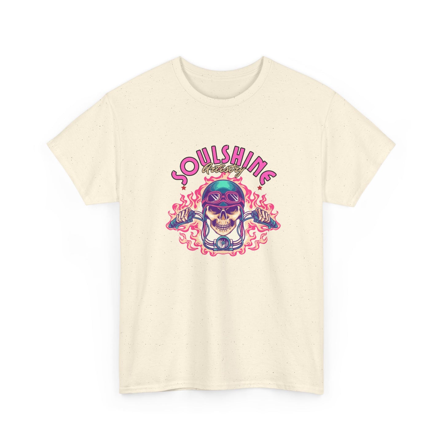 Soulshine Skull Tee — Retro Neon Skull Graphic T-Shirt
