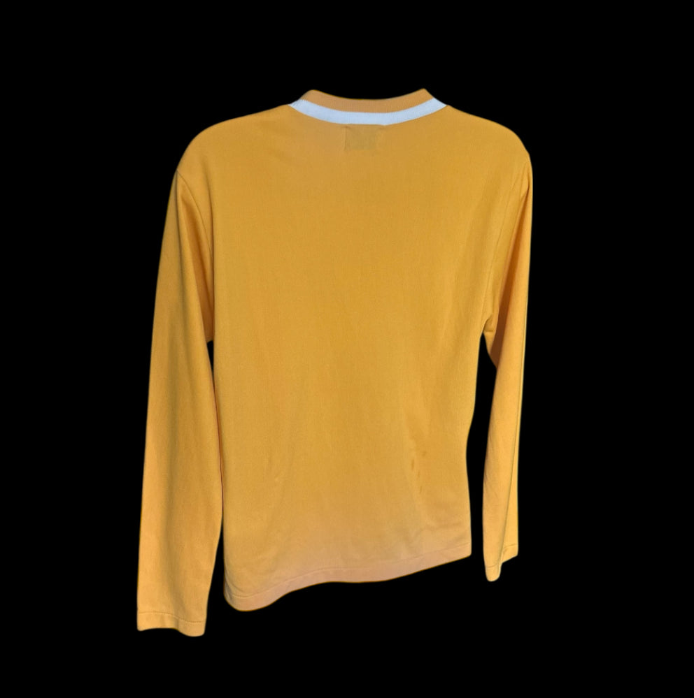 Rare Vintage 70s Golden Yellow Double Knit Stretch Top