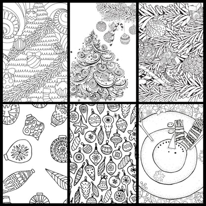 ✨ Christmas Coloring Book Bundle – 5 Digital Downloadable Coloring Books ✨