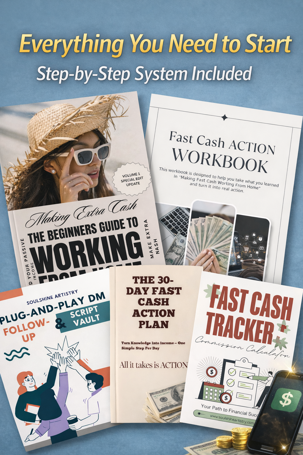 "The Ultimate Extra Cash Success Bundle" E-Book & E-Workbook Set