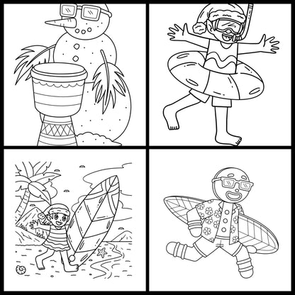 ✨ Christmas Coloring Book Bundle – 5 Digital Downloadable Coloring Books ✨