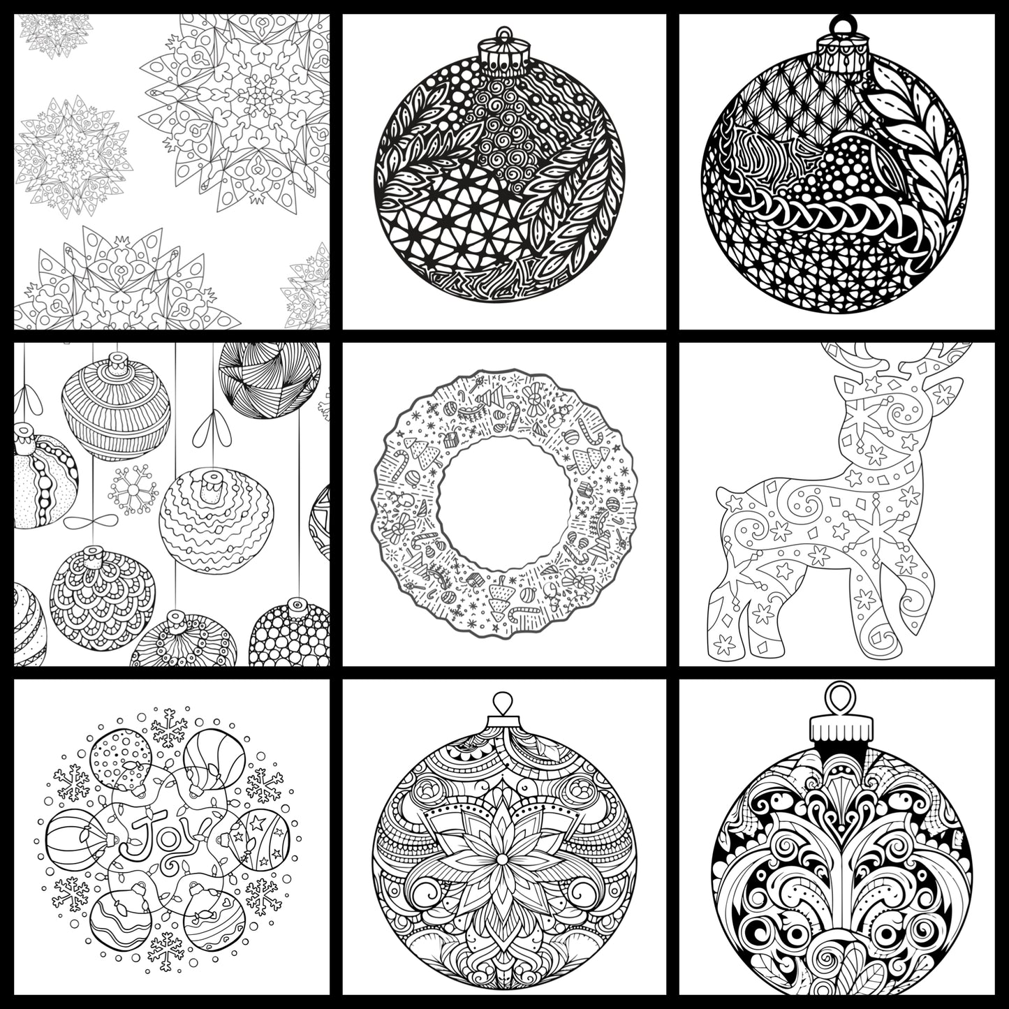 ✨ Christmas Coloring Book Bundle – 5 Digital Downloadable Coloring Books ✨